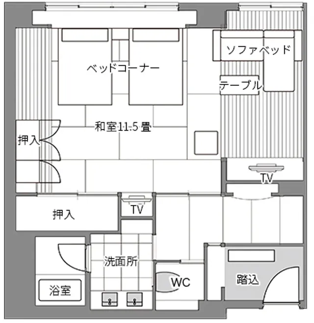 山代溫泉 瑠璃光-月棟A型標準和洋室【不挑房】-8
