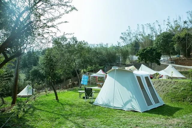 柚香露露野樂地｜免裝備｜專屬客廳帳｜全聯/家樂福/7-11/food panda通通有-毛孩春日帳 (寵物友善，可入帳)__獨立客廳帳+炊事工具｜可住1~3人-1