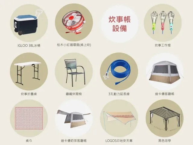 炊事客廳帳設備