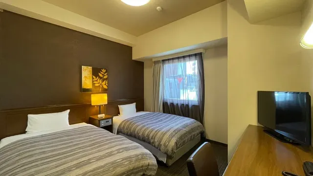 福井站前路線酒店｜JR福井站徒步1分/大眾浴場/福井縣立美術館開車8分-雙床房【不挑房】-1