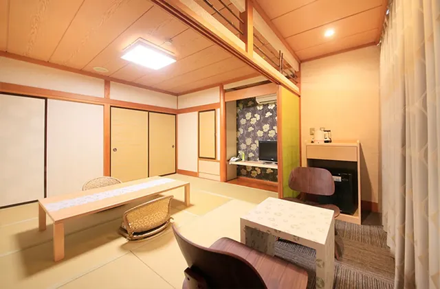 鬼怒川溫泉丸京旅館｜鬼怒川溫泉站徒步3分/大浴場/日光東照宮開車40分-〈土〉和室｜10張榻榻米【不挑房間】-2