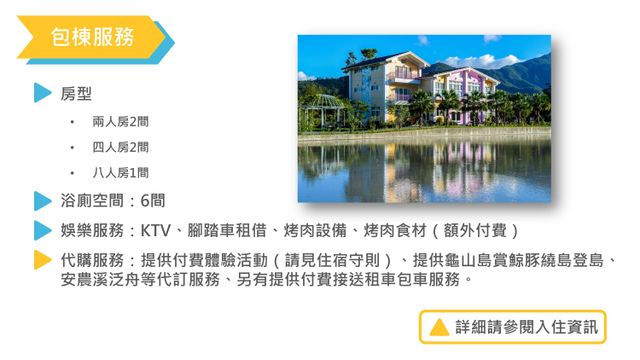 設備齊全完善的包棟民宿