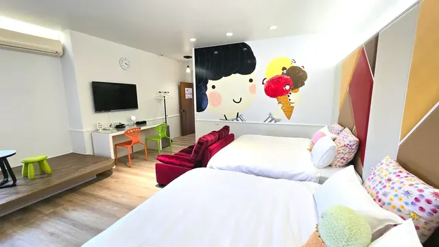 超平價渡假民宿-冰淇淋四人房-3