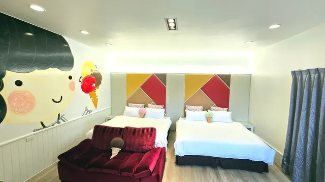 超平價渡假民宿-冰淇淋四人房-6