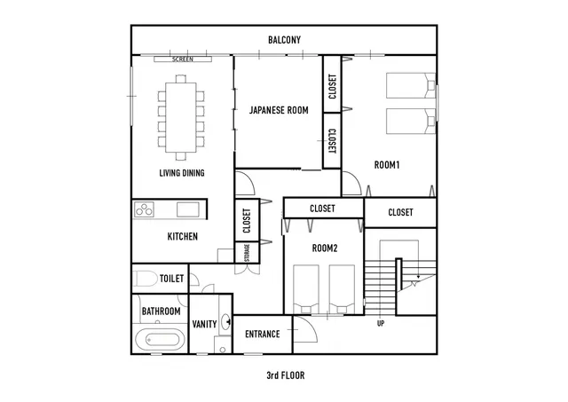 Ritomaru rooms 博多箱崎-三樓｜2-9人入住-12