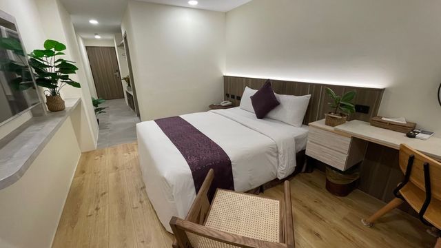 海的墾丁旅店 (Ocean KT Inn)-高級街景雙人房－附陽台-1