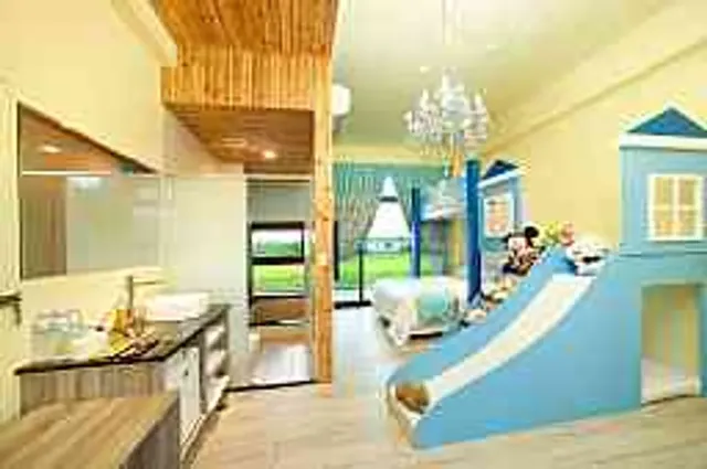 Fairy tale village ecological farm B & B-宜2113號粉紅城堡民宿 -4人景觀城堡 l田中央大落地窗 l獨棟獨院 l大溫泉湯屋 l獨立陽台可烤肉 l餵魚喝奶奶 l夕陽 l日出 l 不挑房-6