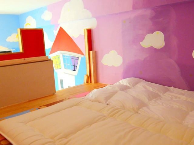 Anping two parent-child bed and breakfast-Old castle room-8