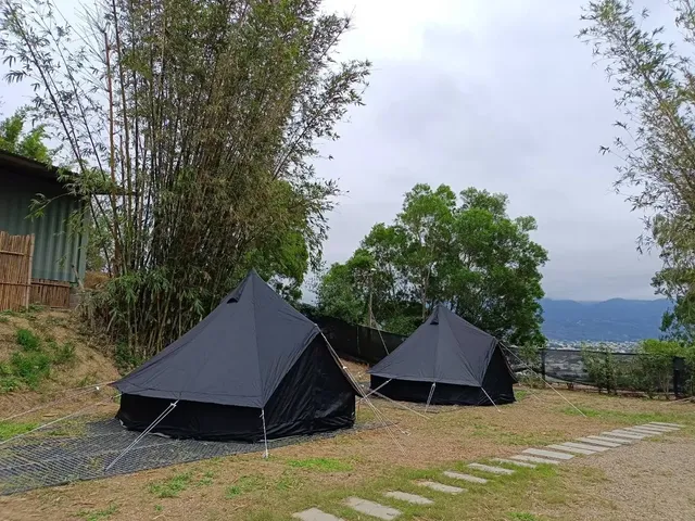 柚香露露野樂地｜免裝備｜專屬客廳帳｜全聯/家樂福/7-11/food panda通通有-爵士鐘型帳_獨立客廳帳+炊事工具｜可住2~4人-1