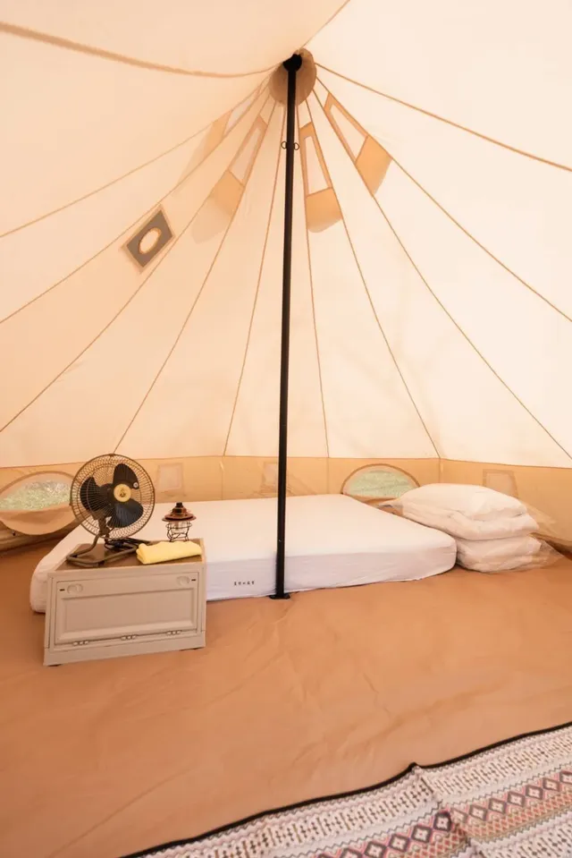 黃金好望角露營區 | 限時優惠75折！超美夕陽懶人露營，豪華一泊二食-小資鐘型帳-1