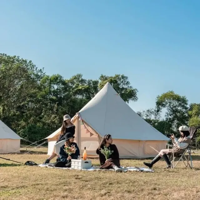 黃金好望角露營區 | 限時優惠75折！超美夕陽懶人露營，豪華一泊二食-小資鐘型帳-7