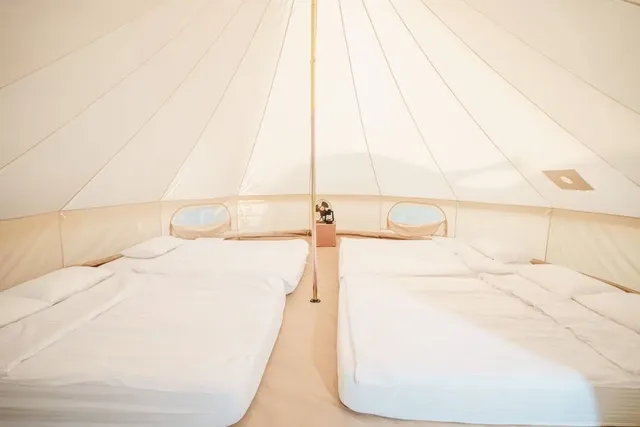 黃金好望角露營區 | 限時優惠75折！超美夕陽懶人露營，豪華一泊二食-豪華鐘型帳-2