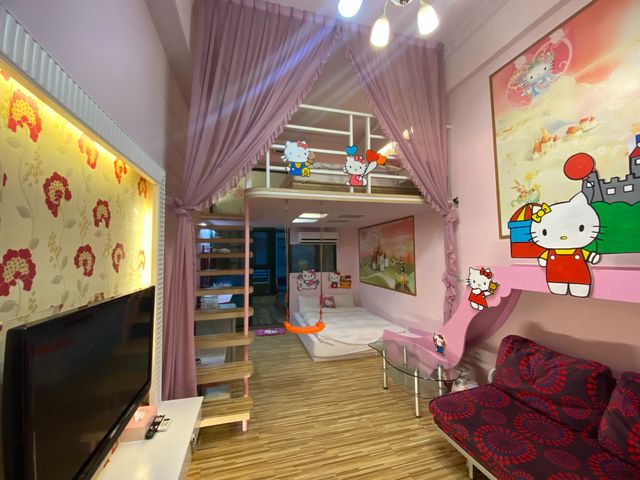 泉嘉親子溫泉會館 l 多種卡通主題房-樓中樓親子房-7
