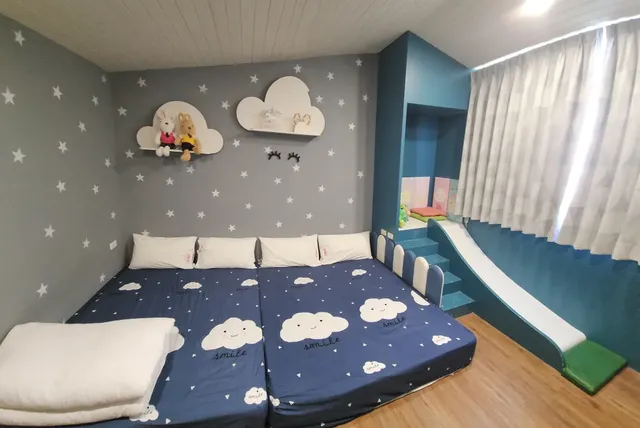 鐵道小屋民宿-雲朵四人親子房-2