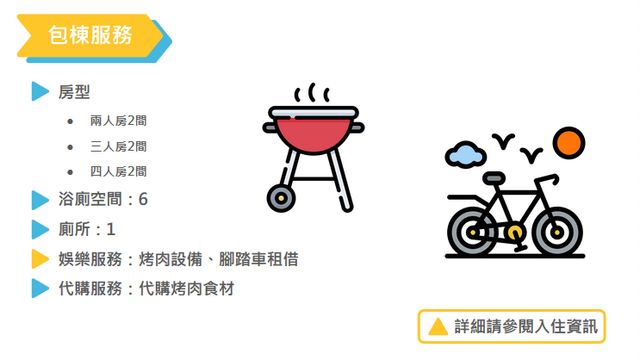 天工享棧｜ 7~18人墾丁包棟 | BBQ烤肉&兒童戲水池＆KTV＆麻將＆遊戲機-六房包棟18人（四人房*2+三人房*2+雙人房*2）-2