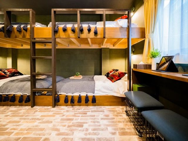 5min walk from JR Komagome/9min walk to cherry blossom and autumn foliage garden / Private room-Quad Room - 002-4