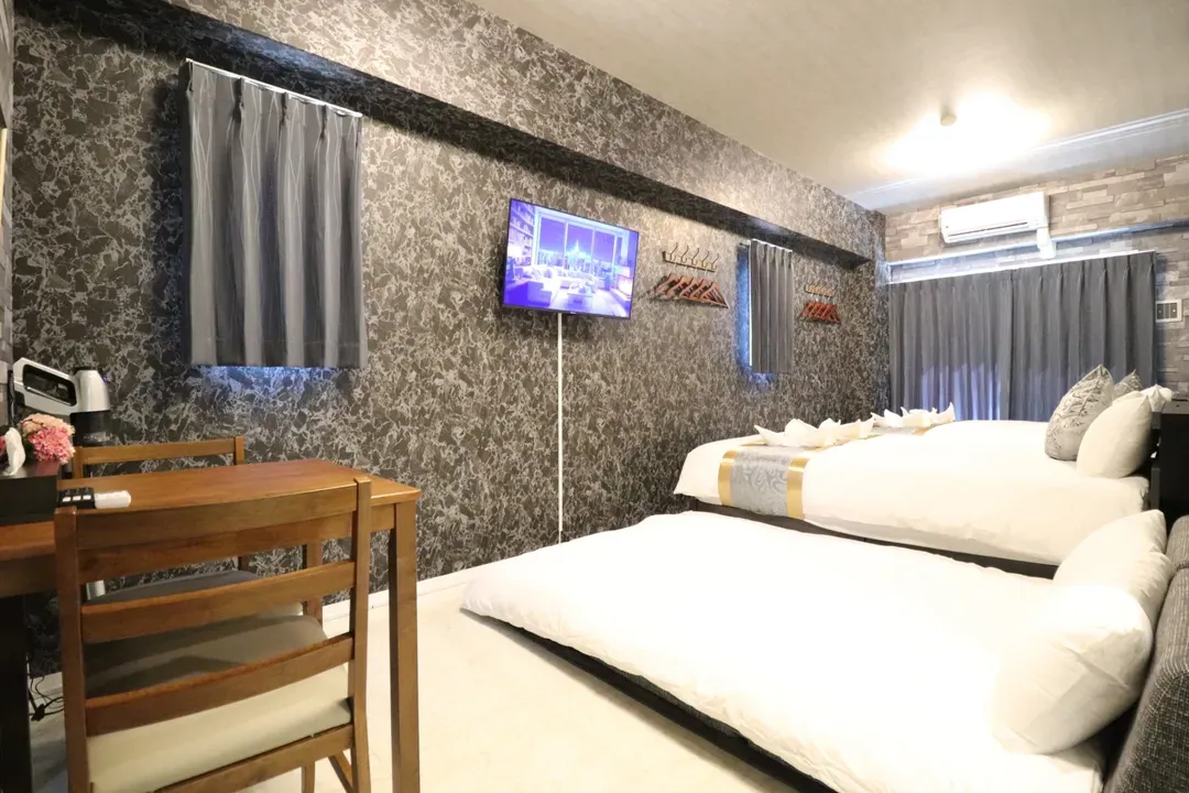 心齋橋旅居｜長堀橋站步行5分＊難波、道頓堀步行即達＊提供Wi-Fi＊設備齊全＊設計感客房