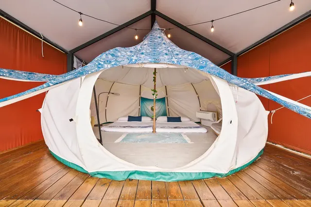 踏浪星辰露營Camp｜獨家85折起！海景豪華露營、一泊一食、近七星潭-【懶人露營】豪華四人帳篷-4
