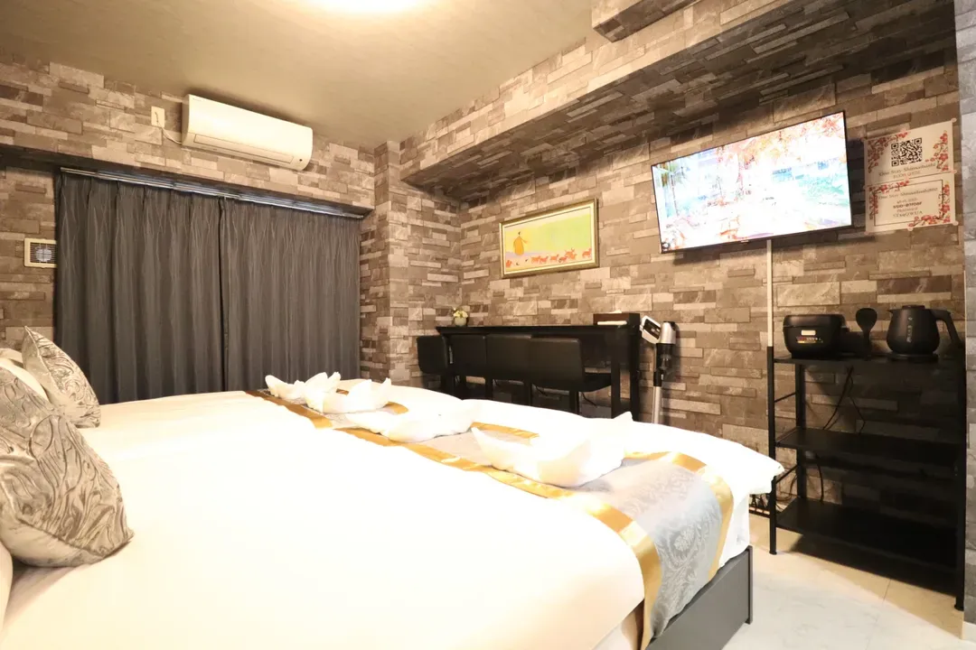 心齋橋旅居｜長堀橋站步行5分＊難波、道頓堀步行即達＊提供Wi-Fi＊設備齊全＊設計感客房