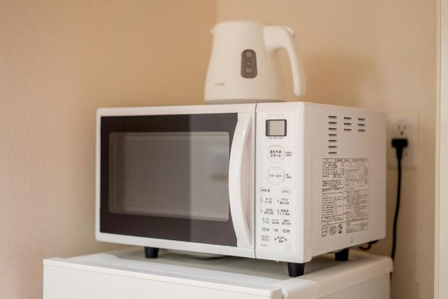 Electric kettle and Microwave in the house.