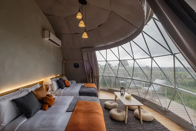 Glamping Hygge Hill 山野森活 | 全新上架!一泊四食、北歐風奢華星球帳、手作活動+在地體驗-圓形帳篷-9