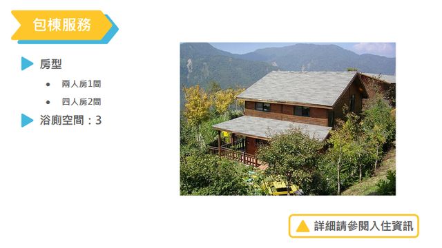 清境雲之瀑休閒景觀渡假村 | 南投8-14人包棟 | 寵物友善 | 烤肉&大草坪-B區-歐式獨棟VILLA（3房1廳1廚）-2