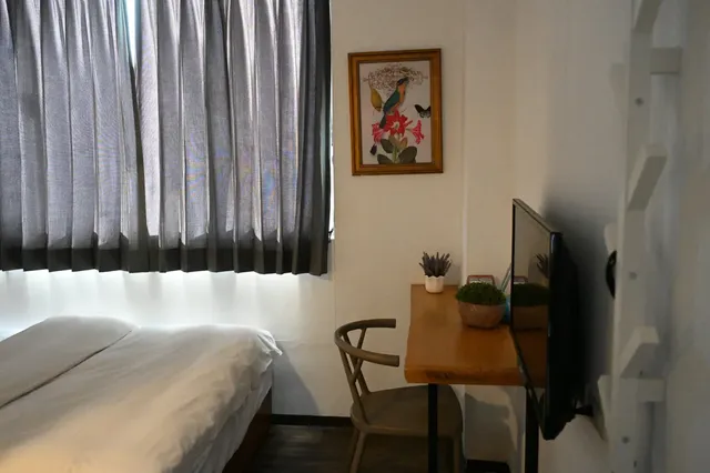 Lütel Hotel │ Xpark · Taoyuan Airport MRT A18 · HSR-Double Bed With Shared Bathroom-4