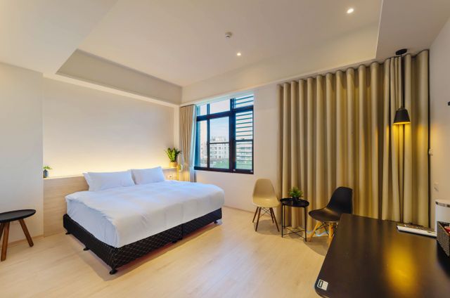 ポップイン｜台南安平港/安平老街に近い、オプションのスイート/ドミトリーの部屋タイプ-River View Double Room-1