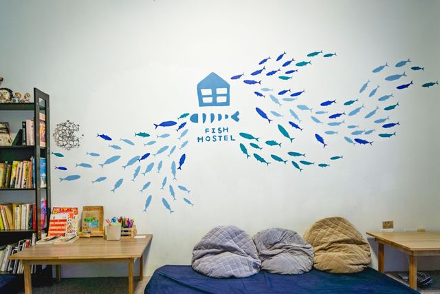 Fish trip-A bed in a 6-person room for girls-3