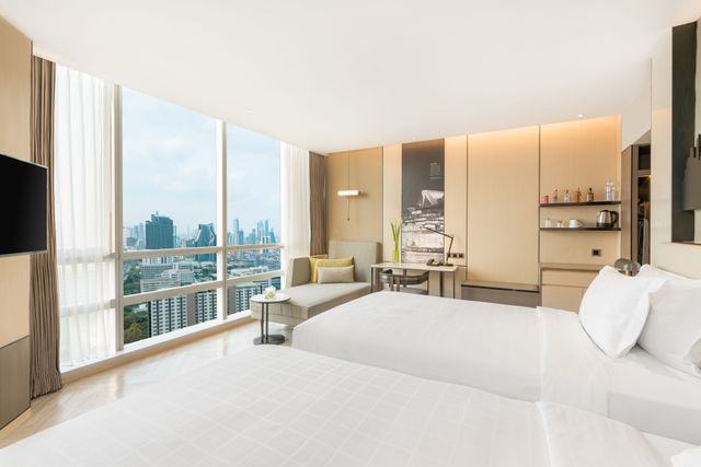 曼谷帕色哇公主酒店( Pathumwan Princess Hotel - SHA Extra Plus)-超豪華雙床房 l 不含早餐(Grand Deluxe Corner Twin l room only)-1