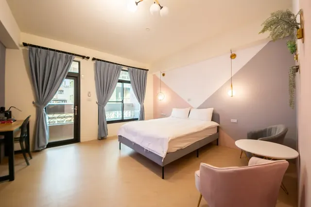 台南三木森 SleepINNx 站前館｜設有點心吧＆遊戲機等、緊鄰孔廟-粉紅泡泡雙人房-1