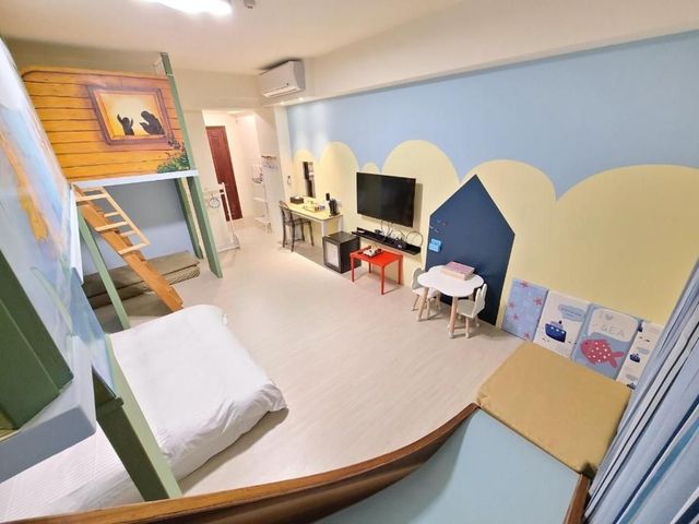 台南三木森 SleepINNx 站前館｜設有點心吧＆遊戲機等、緊鄰孔廟-海洋朵朵四人房-2