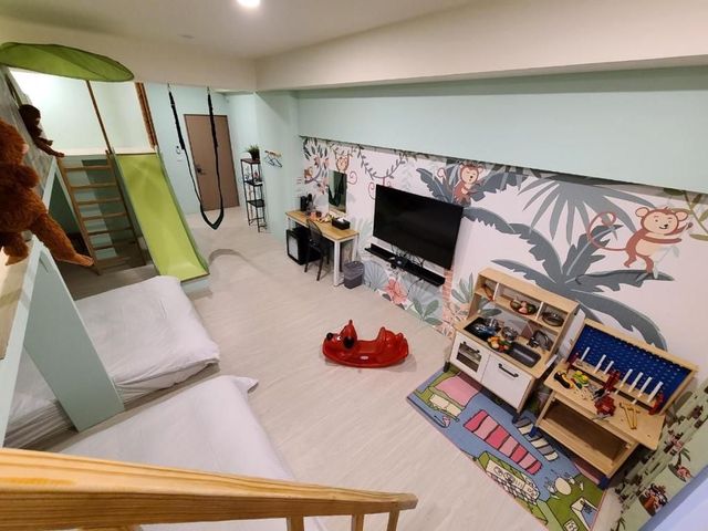 台南三木森 SleepINNx 站前館｜設有點心吧＆遊戲機等、緊鄰孔廟-森林圓舞曲四人房-3
