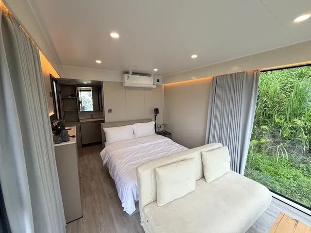 尖石森夜藏星免搭帳露營區｜新開幕78折起！景觀露營車、獨立衛浴、雲海星空秘境-太空艙 B-1