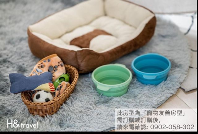 彩虹莊園會館｜可選購寵物友善房型-豪華雙人房-附露台-104 l 寵物友善房-7