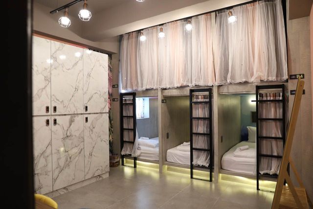 澎湖玩聚背包客房 Biker Hostel | 享早餐 | 單車友善-粉紅六人女生專屬 201 (單人床位)-2