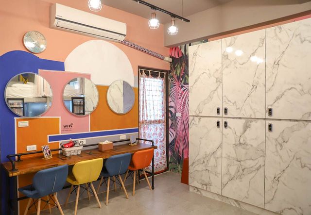 澎湖玩聚背包客房 Biker Hostel | 享早餐 | 單車友善-粉紅六人女生專屬 201 (單人床位)-3
